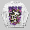 PURPLE Sneakers DopeSkill Long Sleeve T-Shirt Drip or Die Graphic Streetwear - White
