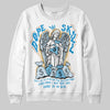 Jordan 4 Denim “Worn Blue” DopeSkill Sweatshirt Angels Graphic Streetwear - White 