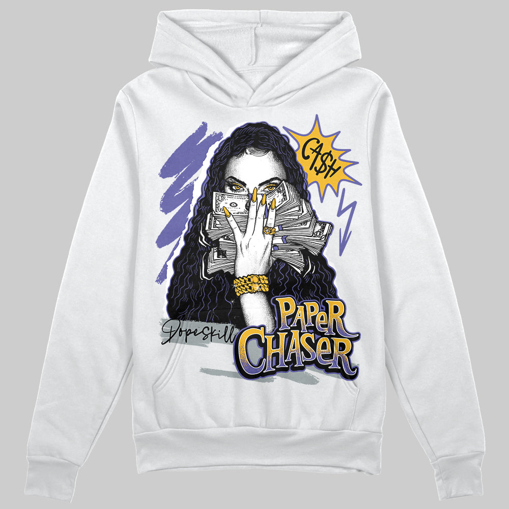 Jordan 4 Retro Lakers DopeSkill Hoodie Sweatshirt NPC Graphic Streetwear - White