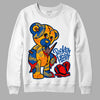 Dunk Blue Jay and University Gold DopeSkill Sweatshirt Broken Heart Graphic Streetwear - White