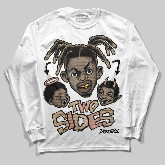 TAN Sneakers DopeSkill Long Sleeve T-Shirt Two Sides Graphic Streetwear - White 