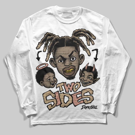 TAN Sneakers DopeSkill Long Sleeve T-Shirt Two Sides Graphic Streetwear - White 