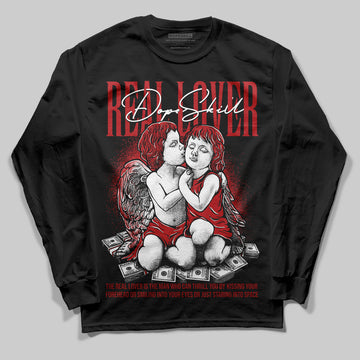 Jordan 12 Retro Flu Game (2025) DopeSkill Long Sleeve T-Shirt Real Lover Graphic Streetwear - Black