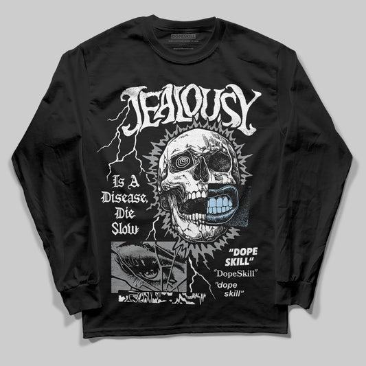Jordan 5 Retro Wolf Grey (2026) DopeSkill Long Sleeve T-Shirt Jealousy Graphic Streetwear - Black