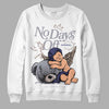 Jordan 4 Retro Frozen Moments DopeSkill Sweatshirt New No Days Off Graphic Streetwear - White