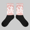 Leather Curb Glitter Pale Pink DopeSkill Sublimated Socks FIRE Graphic