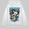 Jordan 11 Retro Gamma Blue (2025) DopeSkill Hoodie Sweatshirt Drip or Die Graphic Streetwear - White