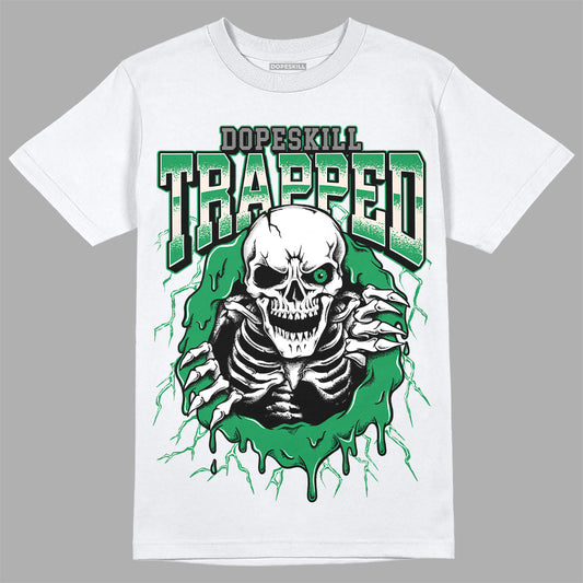 Jordan 2 Retro Lucky Green   DopeSkill T-Shirt Trapped Halloween Graphic Streetwear - White 