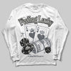 Jordan 11 Cool Grey DopeSkill Long Sleeve T-Shirt Feeling Lucky Graphic Streetwear - White