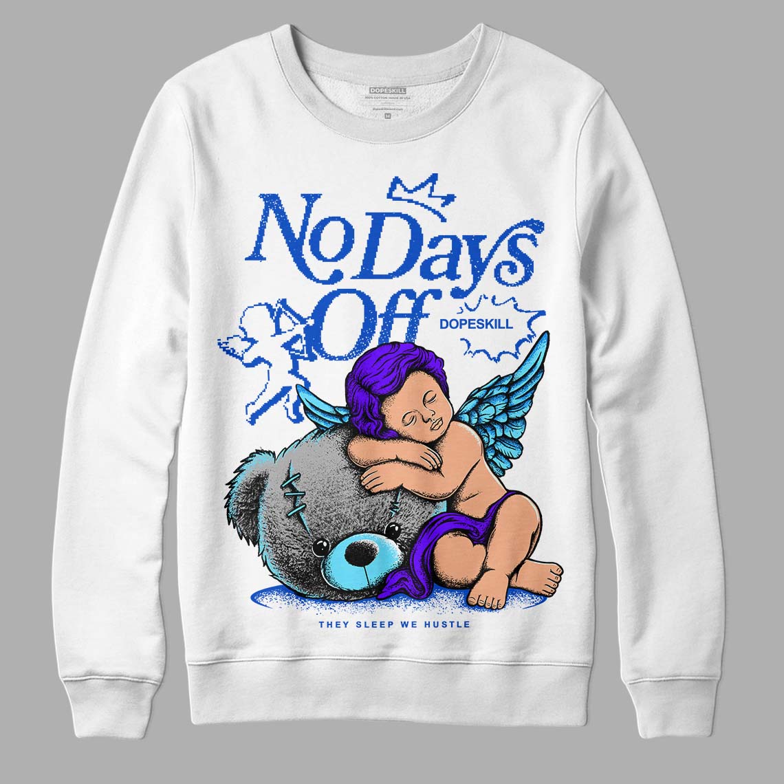 Dunk Low Argon DopeSkill Sweatshirt New No Days Off Graphic Streetwear - WHite