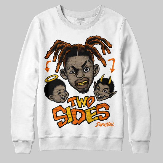 Orange Sneakers DopeSkill Sweatshirt Two Sides Graphic Streetwear - White