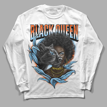 Dunk Low Futura University Blue DopeSkill Long Sleeve T-Shirt New Black Queen Graphic Streetwear - White