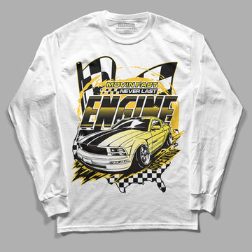 Jordan 4 Retro “Vivid Sulfur” DopeSkill Long Sleeve T-Shirt ENGINE Tshirt Graphic Streetwear - White 