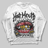 Jordan 3 Retro Black Cat DopeSkill Long Sleeve T-Shirt Hot Mouth Graphic Streetwear - White