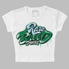 Jordan 5 “Lucky Green” DopeSkill Women's Crop Top Rare Breed Type Graphic Streetwear - White