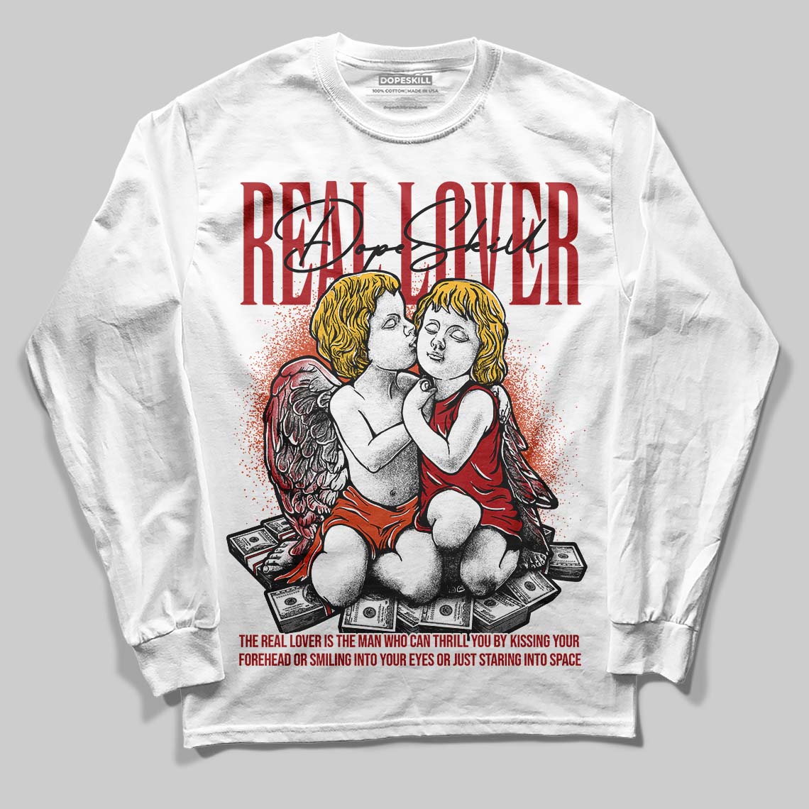 Nigel Sylvester x Air Jordan 4 ‘Brick by Brick’ DopeSkill Long Sleeve T-Shirt Real Lover Graphic Streetwear - White