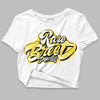 Jordan 11 Low 'Yellow Snakeskin' DopeSkill Women's Crop Top Rare Breed Type Graphic Streetwear - White