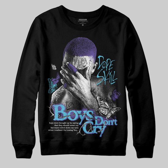 Jordan 8 Retro 'Aqua' 2025 DopeSkill Sweatshirt Boys Don't Cry Graphic Streetwear - Black