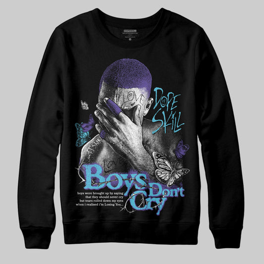 Jordan 8 Retro 'Aqua' 2025 DopeSkill Sweatshirt Boys Don't Cry Graphic Streetwear - Black