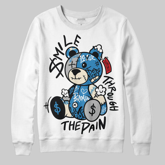 Jordan 3 Retro OG Rare Air DopeSkill Sweatshirt Smile Through The Pain Graphic Streetwear - White