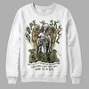 Jordan 4 Retro SE Craft Medium Olive DopeSkill Sweatshirt Angels Graphic Streetwear - White