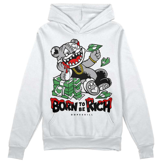 Jordan 1 Low OG “Shadow” DopeSkill Hoodie Sweatshirt Born To Be Rich Graphic Streetwear - White