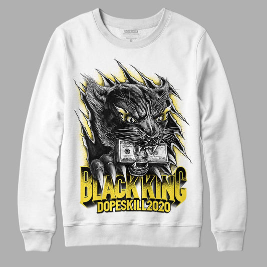 Jordan 11 Low 'Yellow Snakeskin' DopeSkill Sweatshirt Black King Graphic Streetwear - White