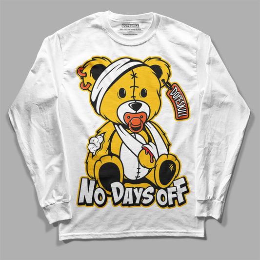 Yellow Sneakers DopeSkill Long Sleeve T-Shirt Hurt Bear Graphic Streetwear - White