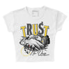 Jordan 4 Tour Yellow Thunder DopeSkill Women's Crop Top Trust No One Graphic Streetwear - WHite 