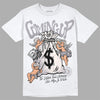 Jordan 2 Cement Grey DopeSkill T-Shirt Money Bag Coming Up Graphic Streetwear - White 