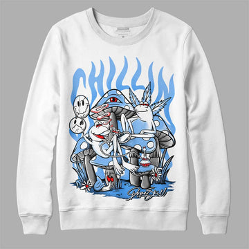 Jordan 9 Powder Blue DopeSkill Sweatshirt Chillin Graphic Streetwear - White