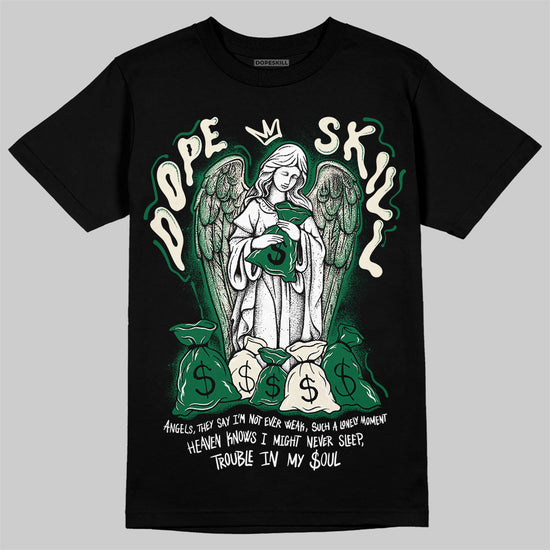 Jordan 13 GS “Pine Green” DopeSkill T-Shirt Angels Graphic Streetwear - Black