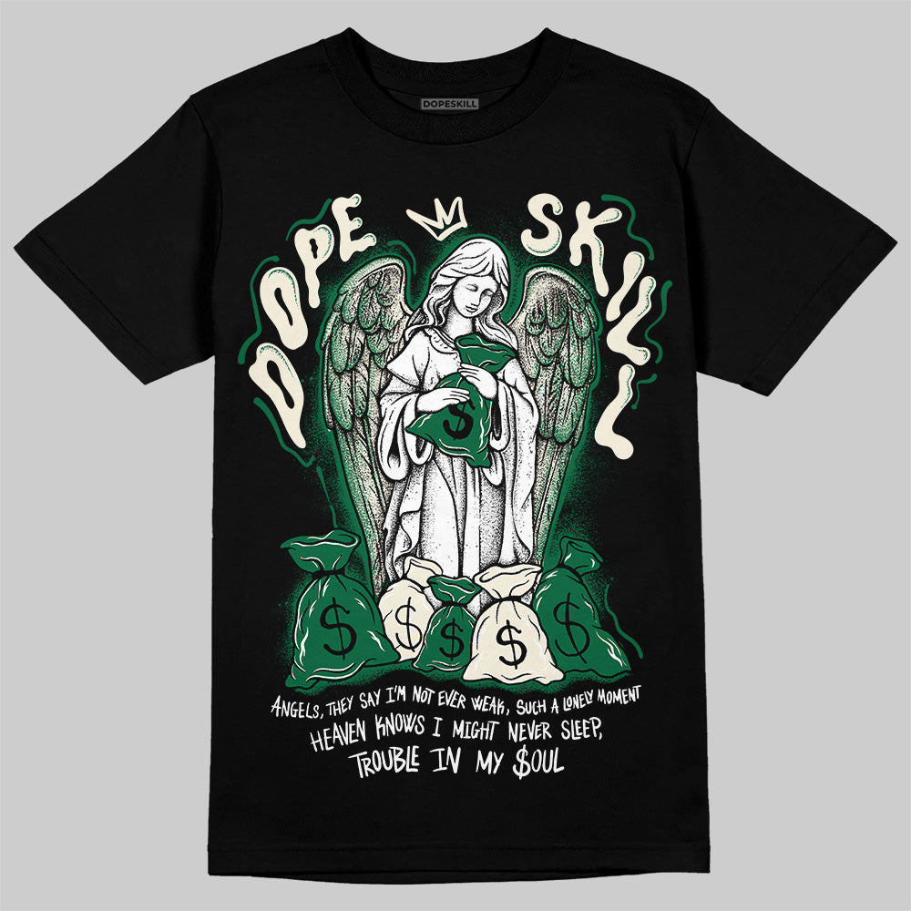 Jordan 13 GS “Pine Green” DopeSkill T-Shirt Angels Graphic Streetwear - Black