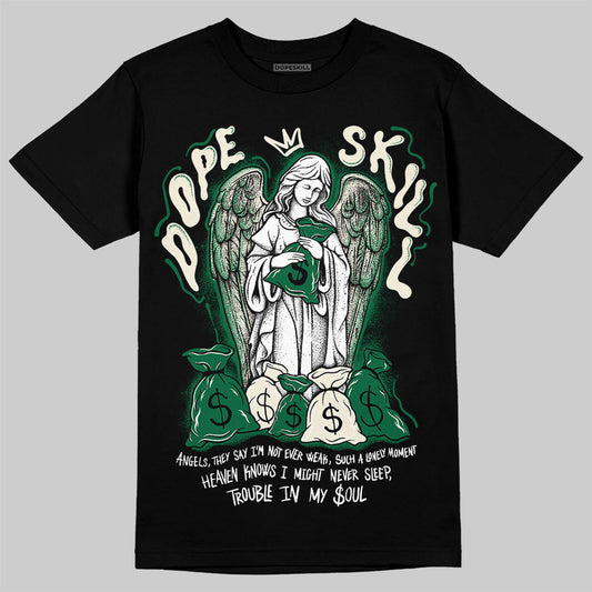 Jordan 13 GS “Pine Green” DopeSkill T-Shirt Angels Graphic Streetwear - Black