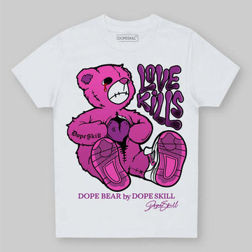 Jordan 4 GS “Hyper Violet” DopeSkill Toddler Kids T-shirt Love Kills Graphic Streetwear - White