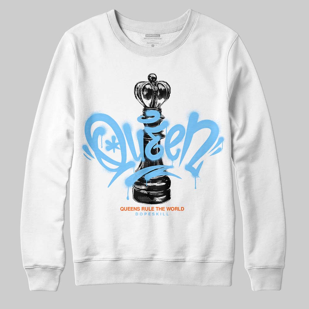 Dunk Low Futura University Blue DopeSkill Sweatshirt Queen Chess Graphic Streetwear - White 