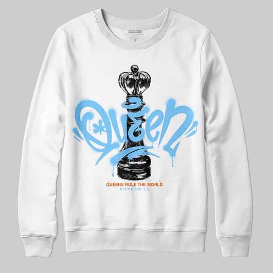 Dunk Low Futura University Blue DopeSkill Sweatshirt Queen Chess Graphic Streetwear - White 