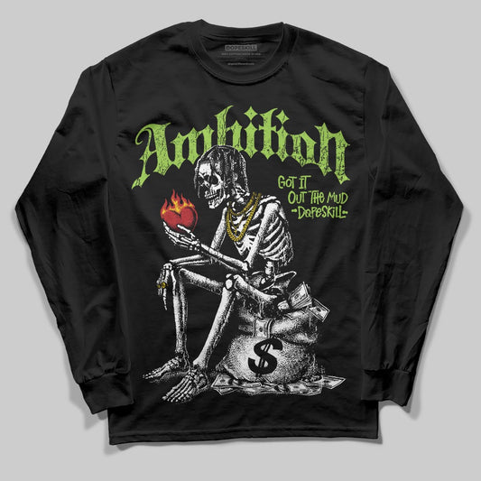 Neon Green Sneakers DopeSkill Long Sleeve T-Shirt Ambition Graphic Streetwear - black