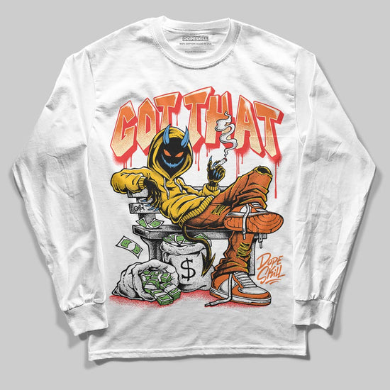 Orange, Black and White Sneakers DopeSkill Long Sleeve T-Shirt Got That Graphic Streetwear - White