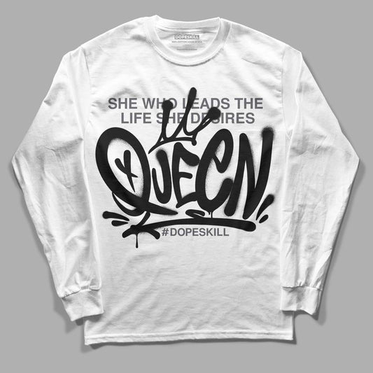 Jordan 1 Retro Low OG Black Cement DopeSkill Long Sleeve T-Shirt Queen Graphic Streetwear - White