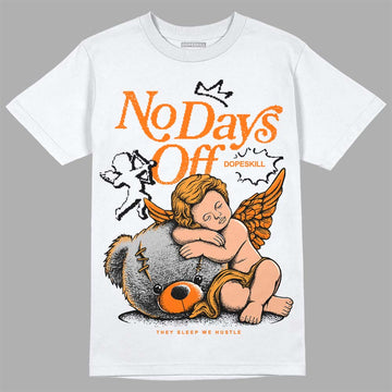 Orange, Black & White Sneakers DopeSkill T-Shirt New No Days Off Graphic Streetwear - White 