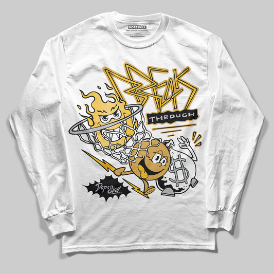 Jordan 12 "Phantom" DopeSkill Long Sleeve T-Shirt Break Through Graphic Streetwear - White