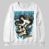 Jordan 11 Retro Gamma Blue (2025) DopeSkill Sweatshirt Drip or Die Graphic Streetwear - White