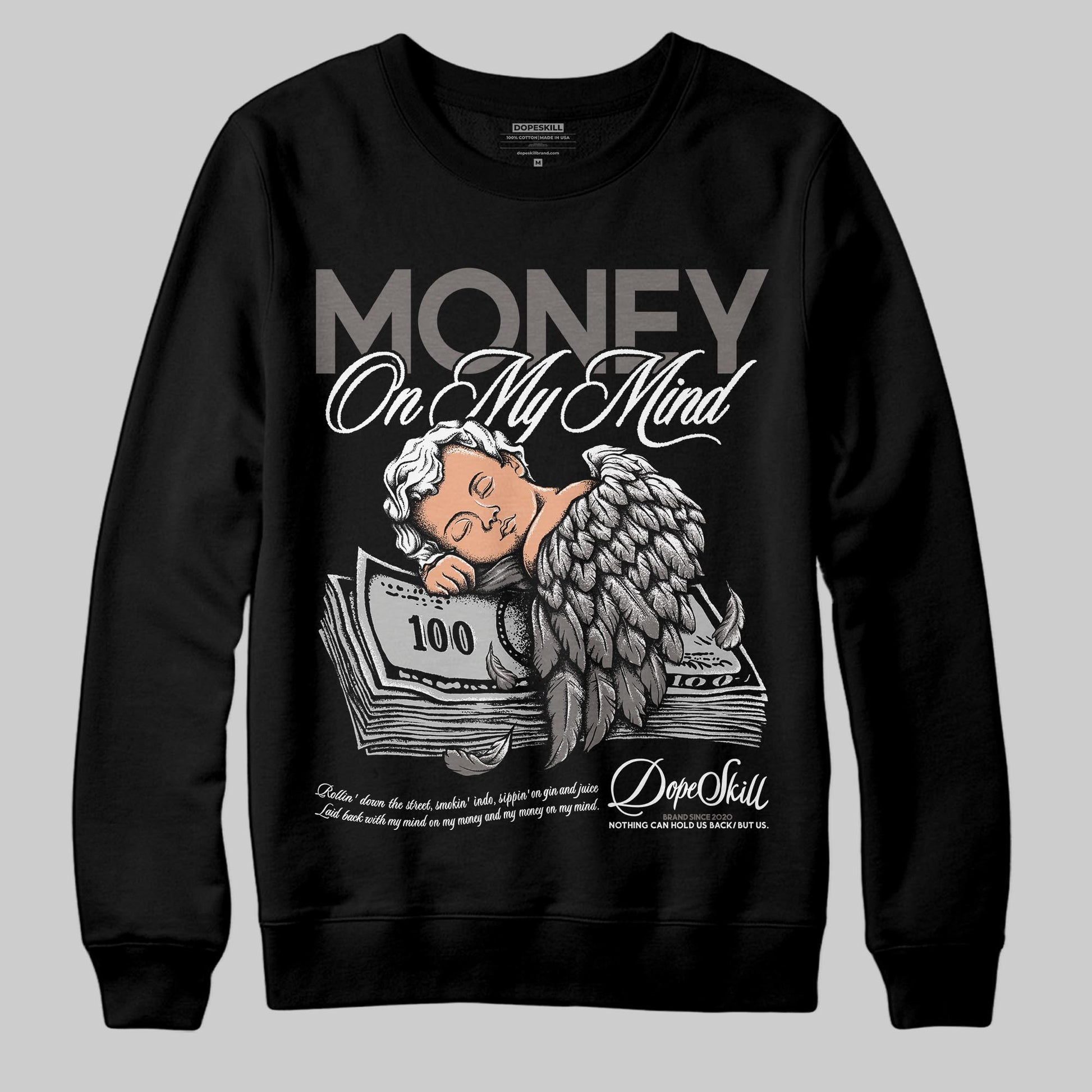 Jordan 4 Retro Cave Stone DopeSkill Sweatshirt MOMM Graphic Streetwear - Black