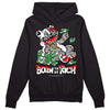 Black and White Sneakers DopeSkill Hoodie Sweatshirt Born To Be Rich Graphic Streetwear - Black