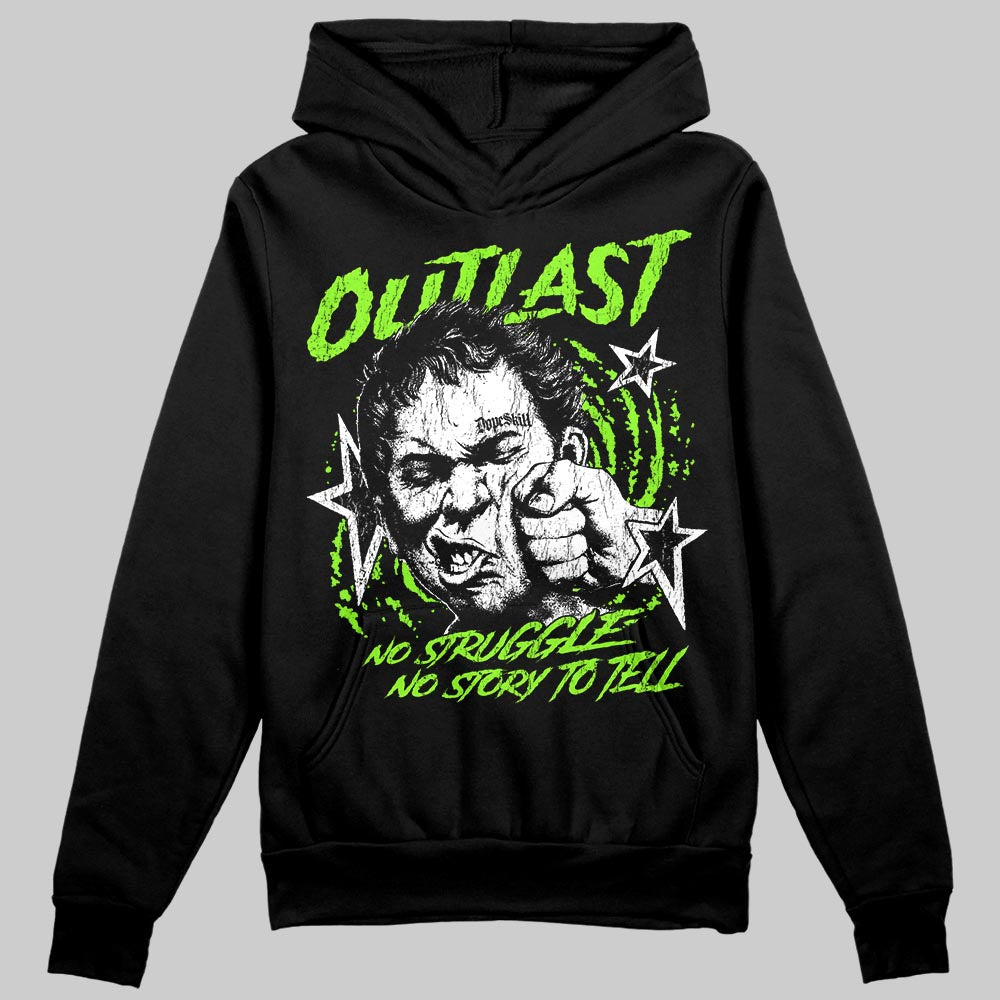 Neon Green Sneakers DopeSkill Hoodie Outlast Graphic Streetwear - black