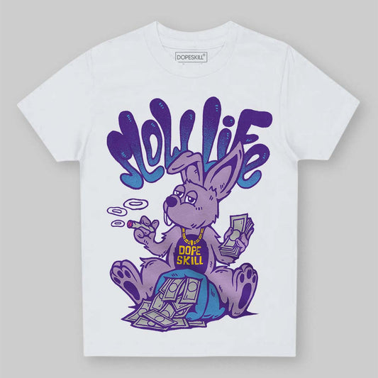 PURPLE Sneakers DopeSkill Toddler Kids T-shirt Slow Life Graphic Streetwear - White