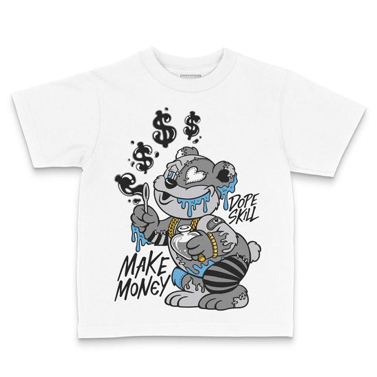Grey Sneakers DopeSkill Toddler Kids T-shirt Make Money Graphic Streetwear  - WHite 
