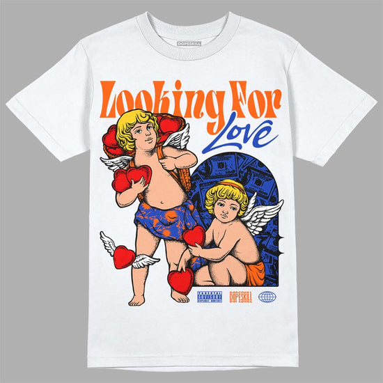 Dunk Low Futura Orange Blaze DopeSkill T-Shirt Looking For Love Graphic Streetwear - White