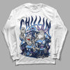 Jordan 5 Midnight Navy DopeSkill Long Sleeve T-Shirt Chillin Graphic Streetwear